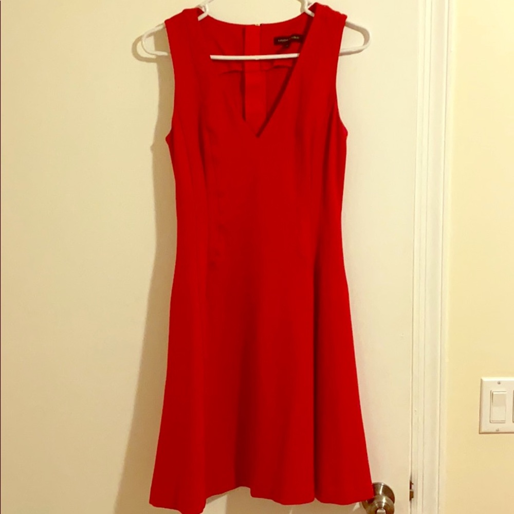 Red dress with pockets